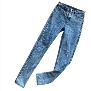 American Eagle sky high jegging jeans size 0 acid wash